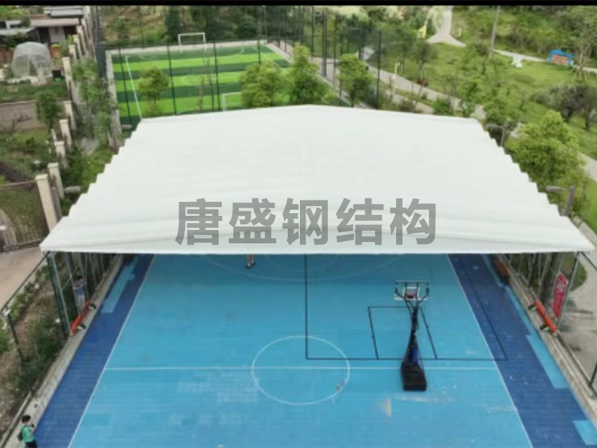 篮球场电动雨棚